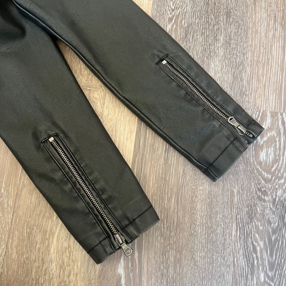 Vegan Faux Leather Moto Jacket Size 2 - Picture 8 of 13